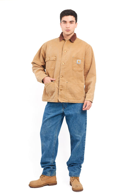 Vintage Carhartt C01 Hamilton Brown Michigan Chore Coat (M/L)