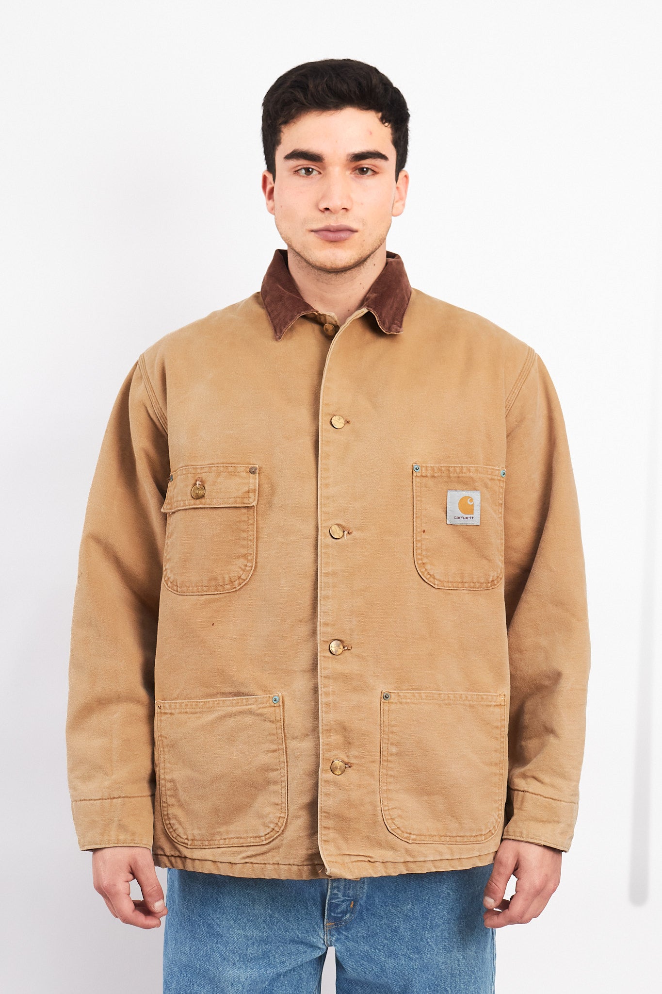 Vintage Carhartt C01 Hamilton Brown Michigan Chore Coat (M/L)