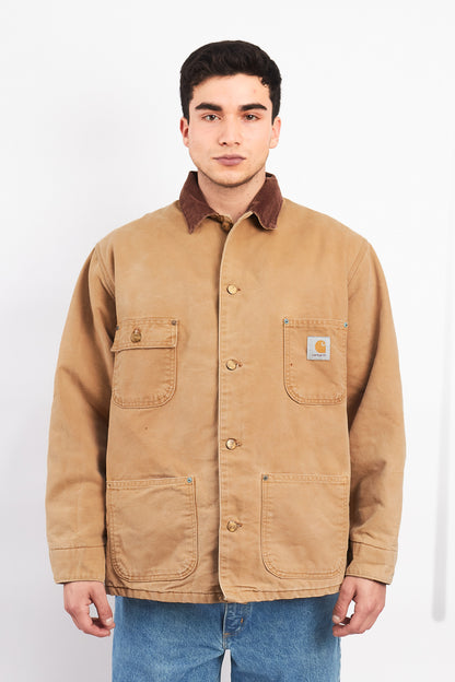 Vintage Carhartt C01 Hamilton Brown Michigan Chore Coat (M/L)
