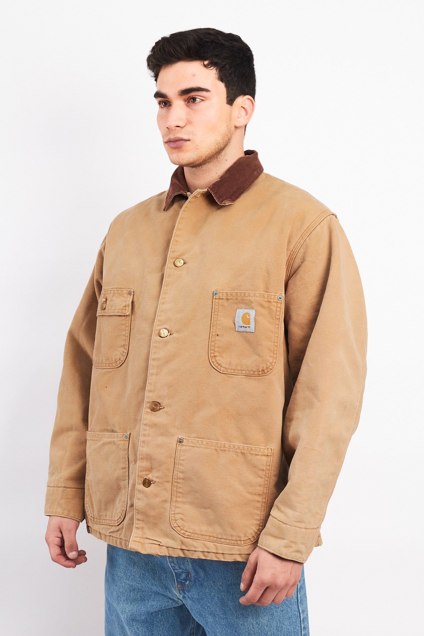 Vintage Carhartt C01 Hamilton Brown Michigan Chore Coat (M/L)