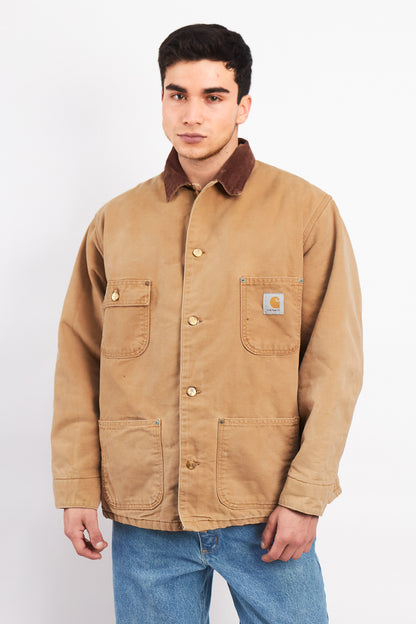 Vintage Carhartt C01 Hamilton Brown Michigan Chore Coat (M/L)