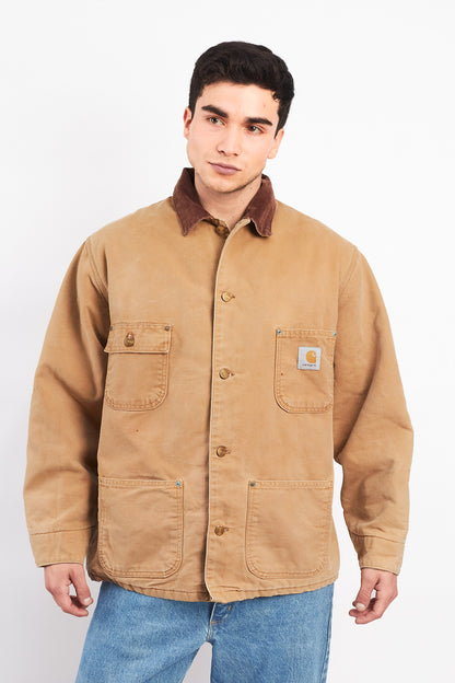 Vintage Carhartt C01 Hamilton Brown Michigan Chore Coat (M/L)