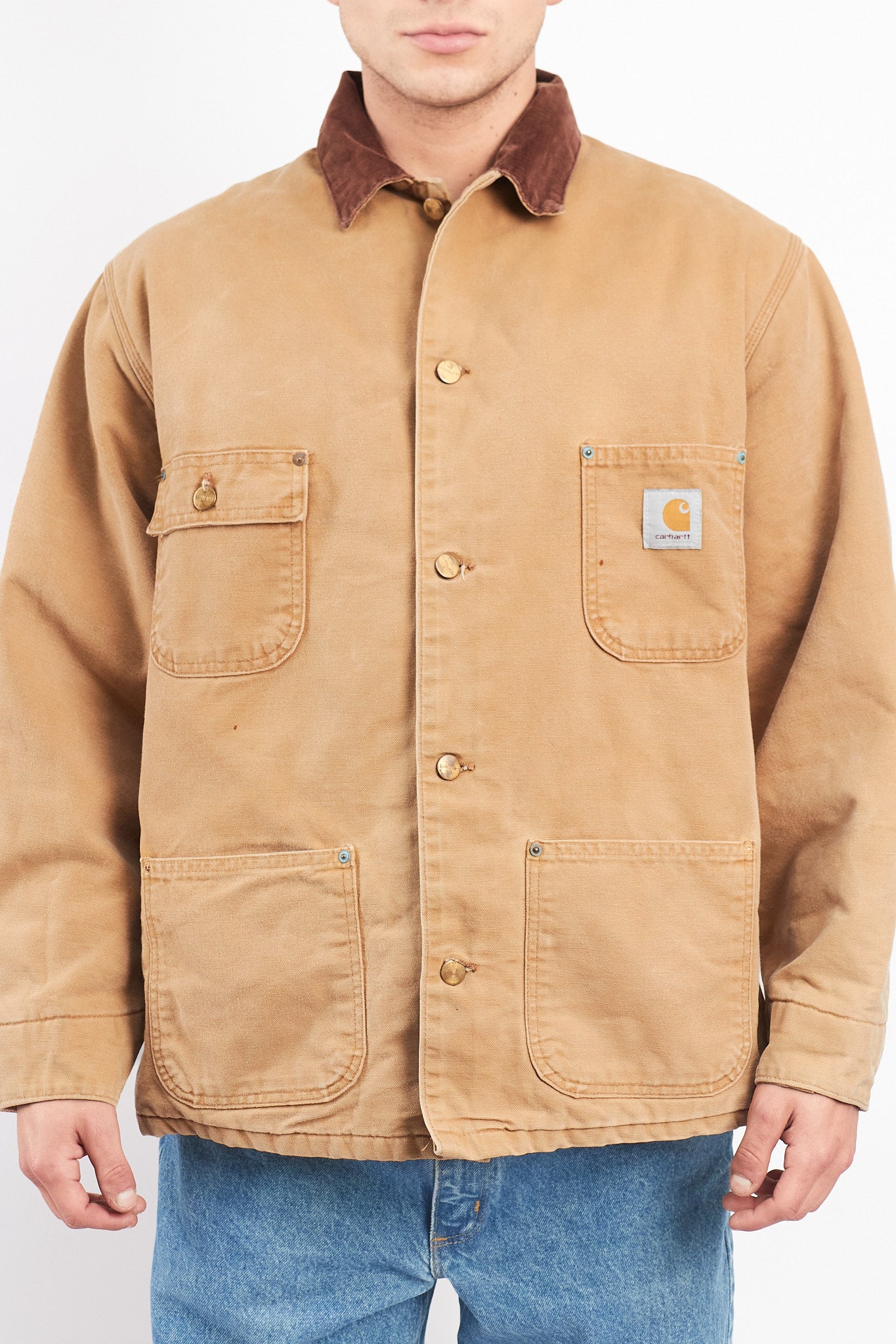 Vintage Carhartt C01 Hamilton Brown Michigan Chore Coat (M/L)