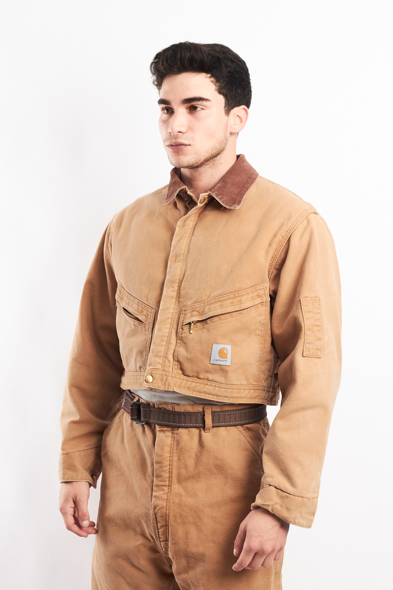 1980 Vintage Carhartt Reworked Suit Cropped Jacket + Baggy Pant (M/L)