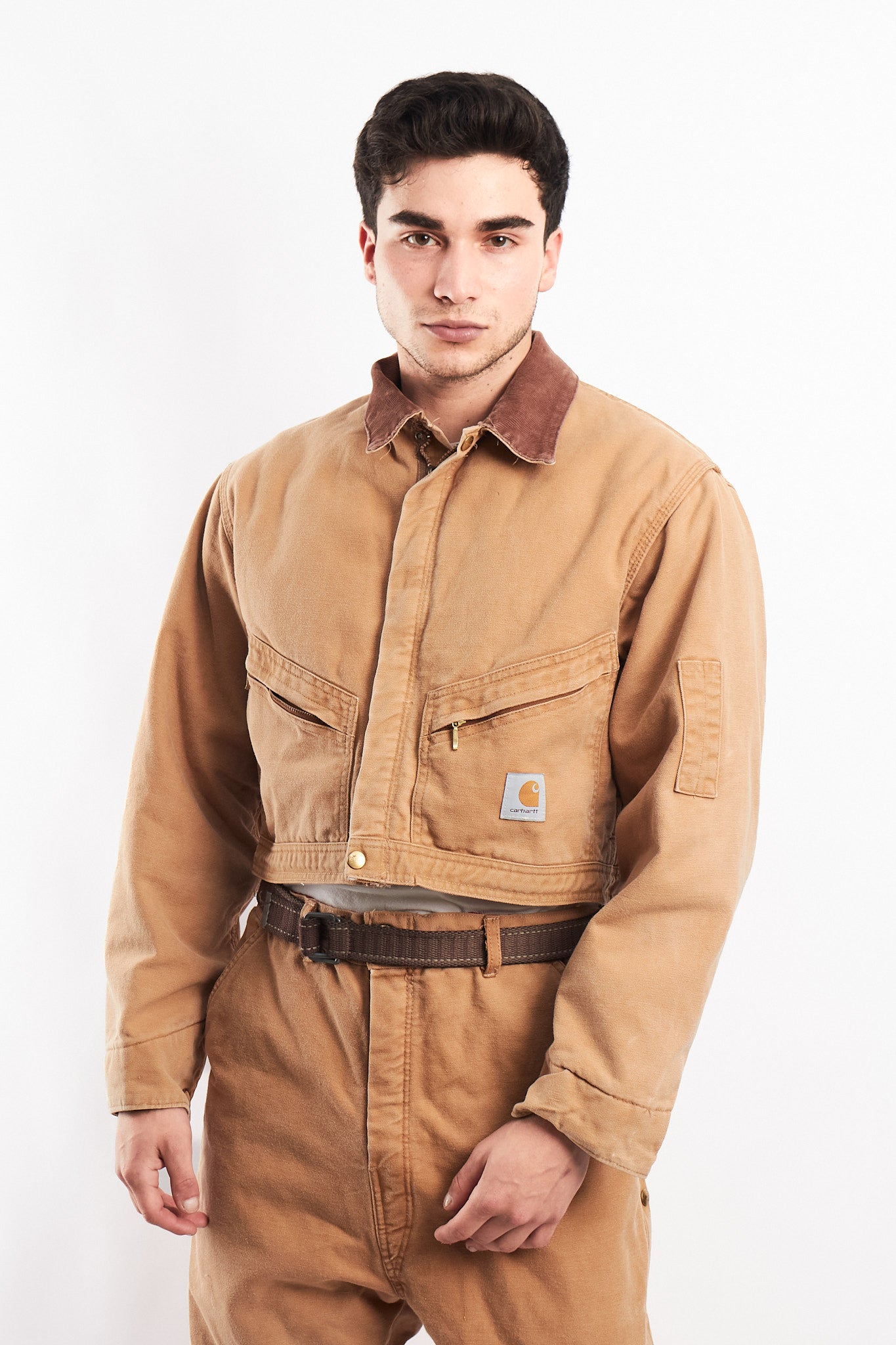 1980 Vintage Carhartt Reworked Suit Cropped Jacket + Baggy Pant (M/L)