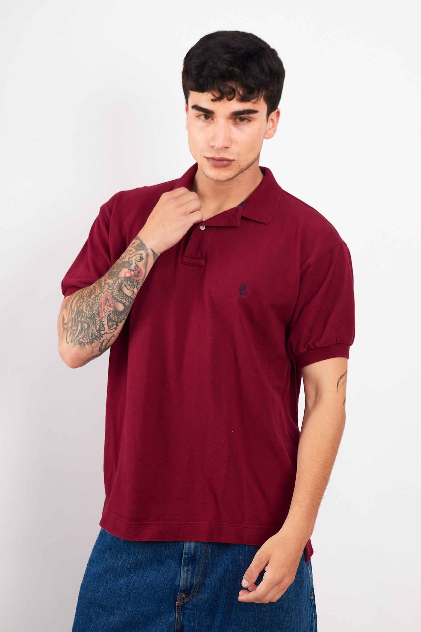 1990 Vintage Nautica Wine Polo Shirt (M/L)