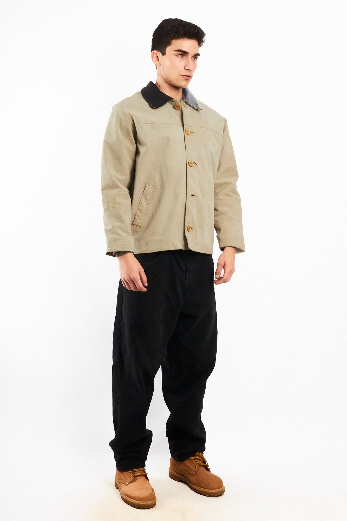 2000 Vintage Suede Leather Collar Jacket (M)