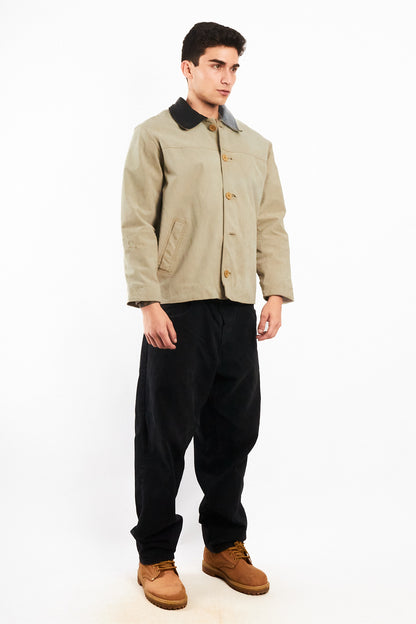 2000 Vintage Suede Leather Collar Jacket (M)