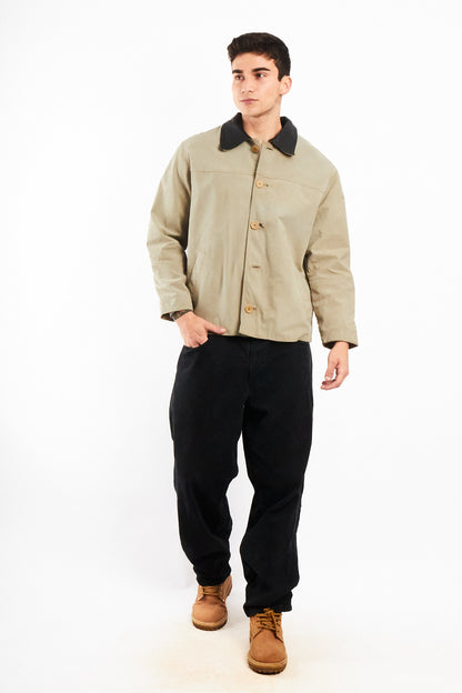 2000 Vintage Suede Leather Collar Jacket (M)