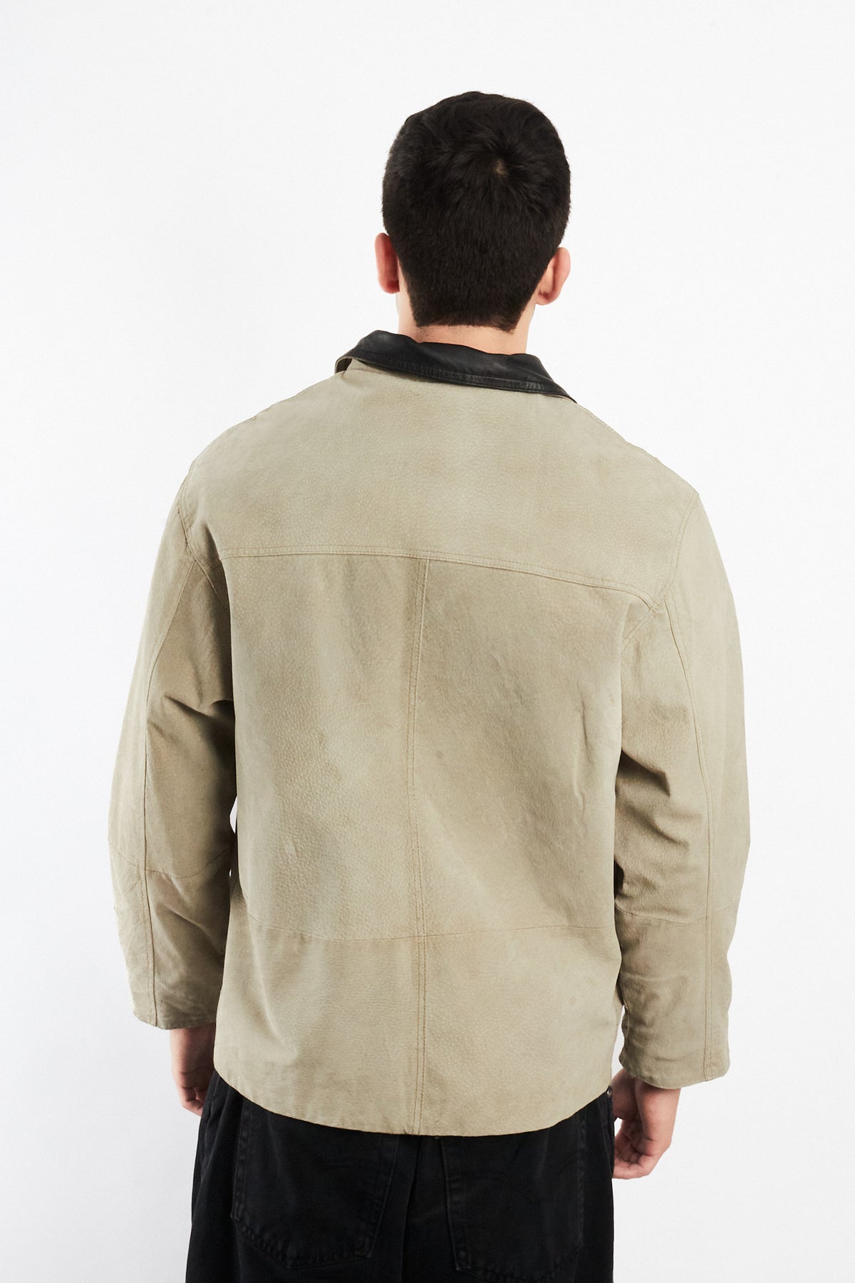 2000 Vintage Suede Leather Collar Jacket (M)