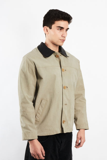 2000 Vintage Suede Leather Collar Jacket (M)