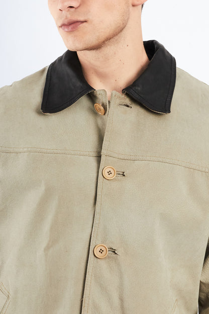 2000 Vintage Suede Leather Collar Jacket (M)