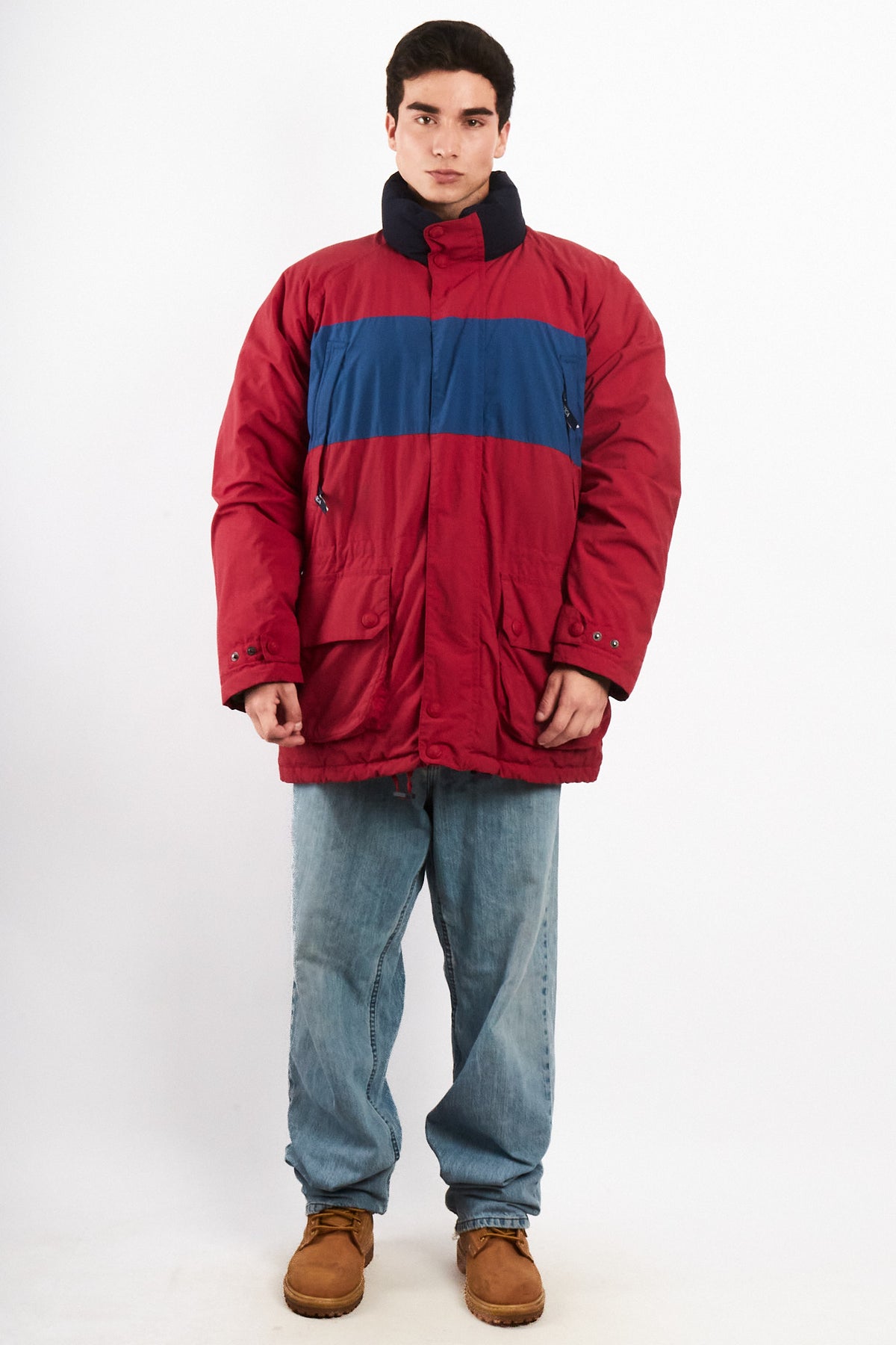 1990 Vintage Nautica Colorblock Impermeable Down Padded Jacket (L/XL)
