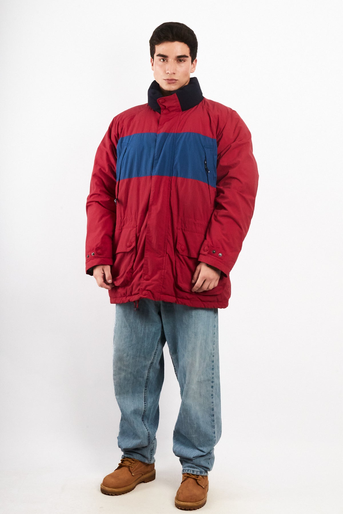 1990 Vintage Nautica Colorblock Impermeable Down Padded Jacket (L/XL)