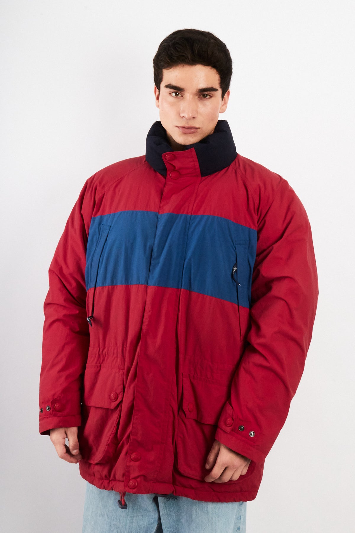 1990 Vintage Nautica Colorblock Impermeable Down Padded Jacket (L/XL)