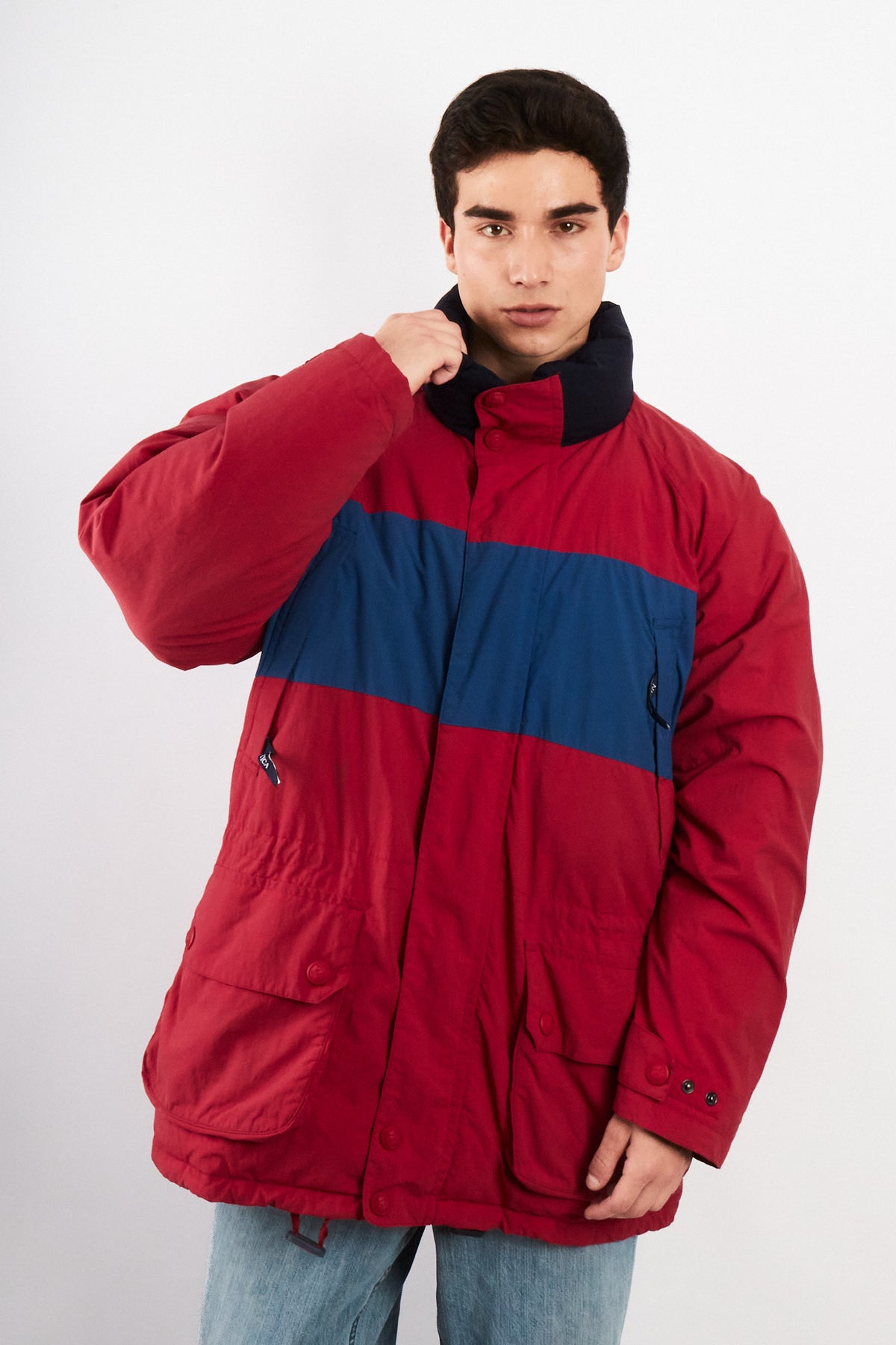 1990 Vintage Nautica Colorblock Impermeable Down Padded Jacket (L/XL)