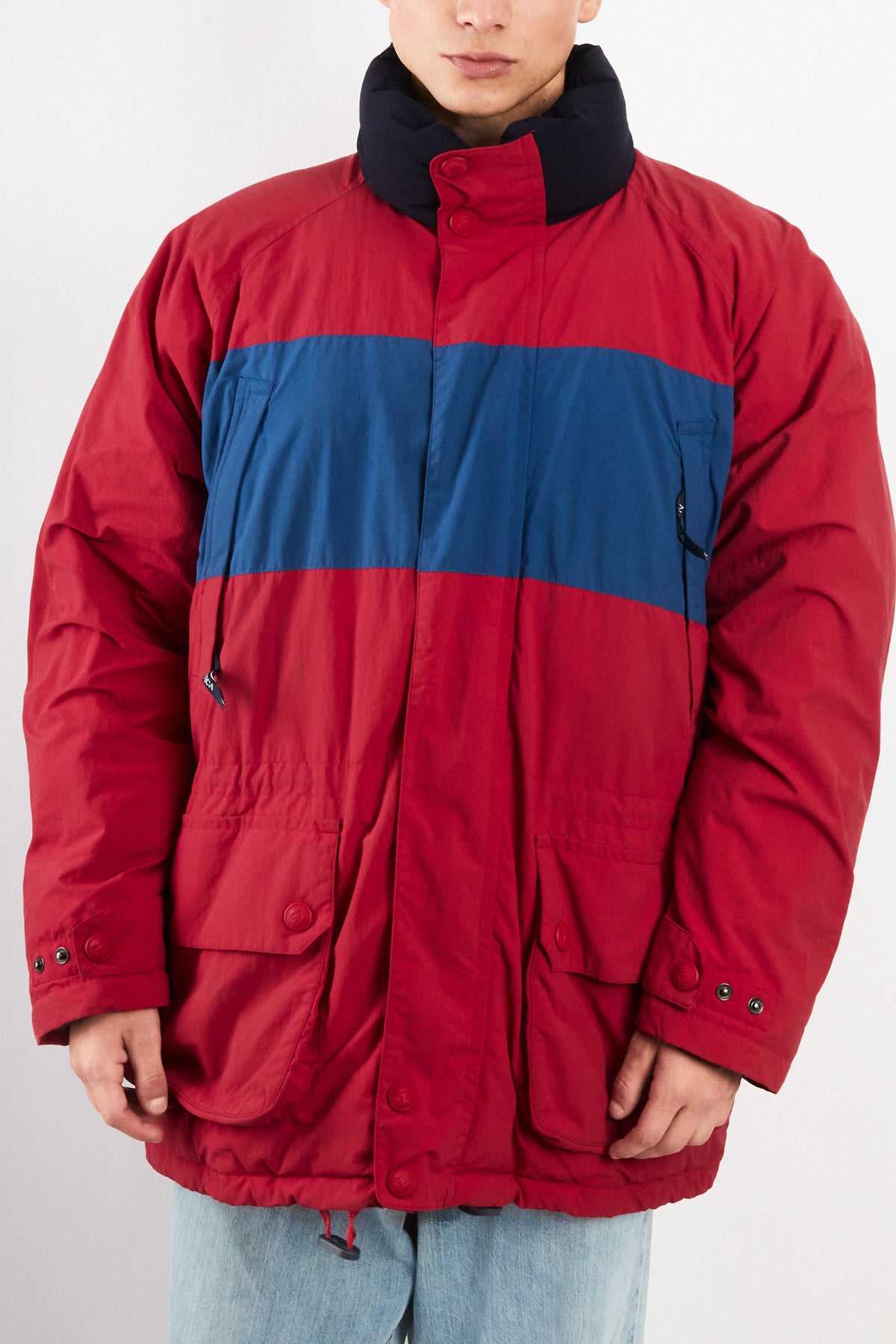 1990 Vintage Nautica Colorblock Impermeable Down Padded Jacket (L/XL)