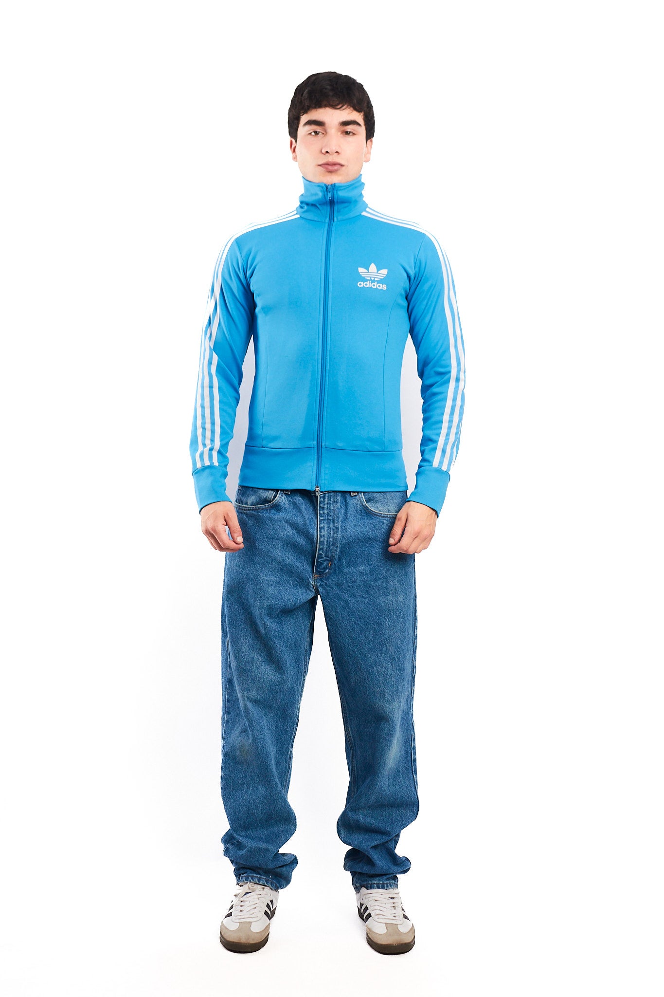 2006 Adidas Sky Blue Three Stripes Jacket (S)