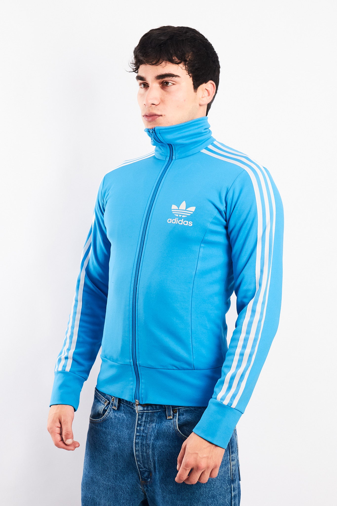 2006 Adidas Sky Blue Three Stripes Jacket (S)