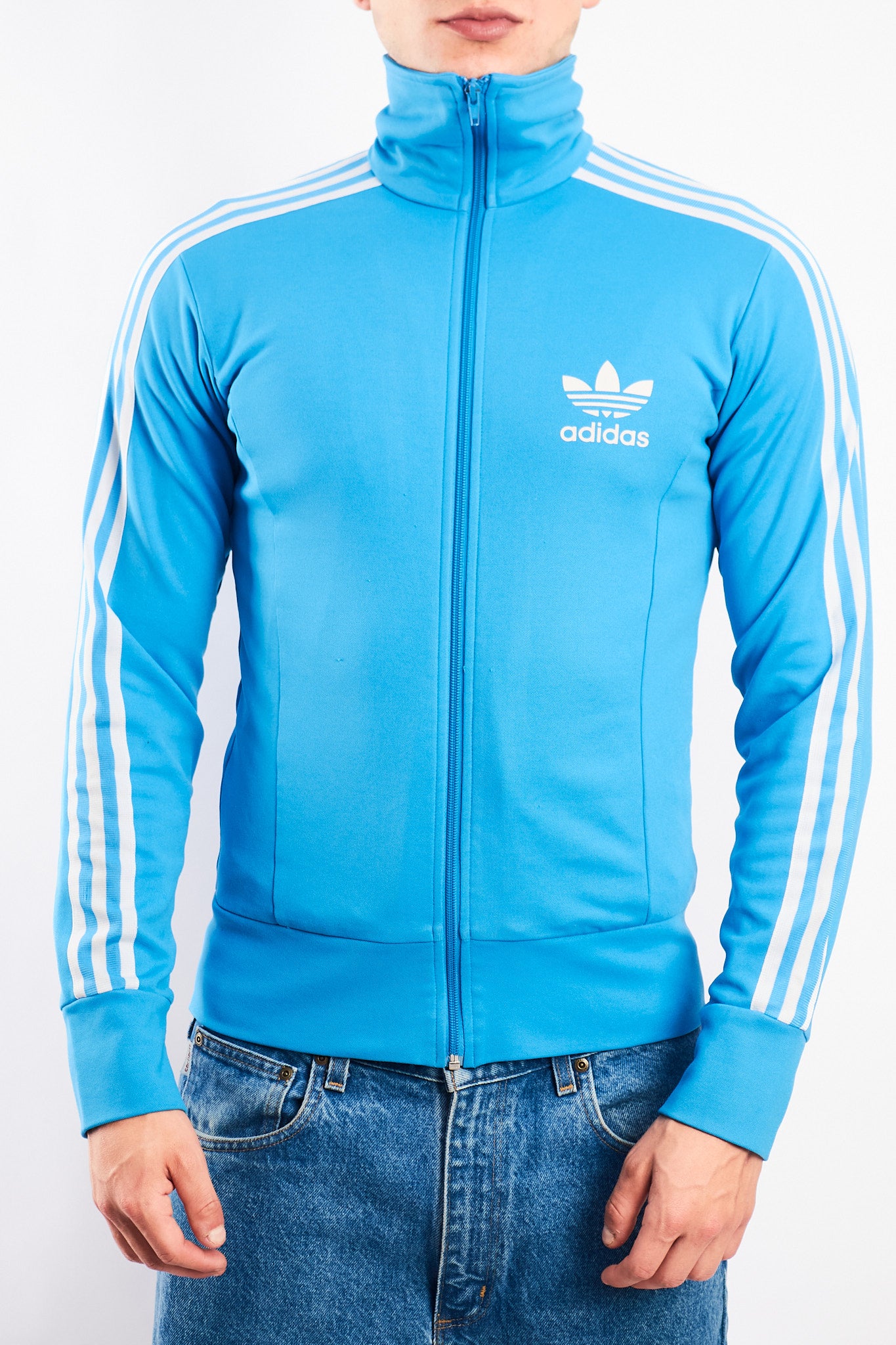 2006 Adidas Sky Blue Three Stripes Jacket (S)