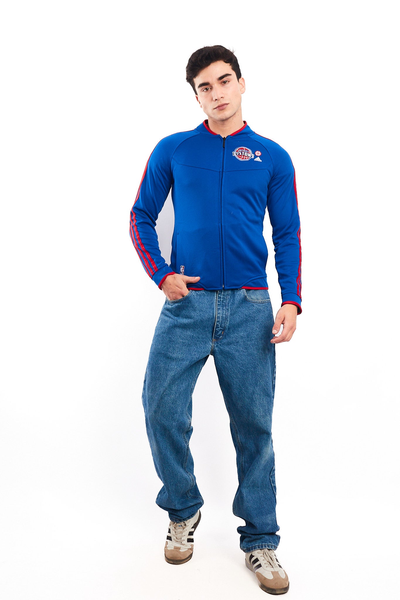 2000 Adidas NBA Detroit Pistons Jacket  (S)