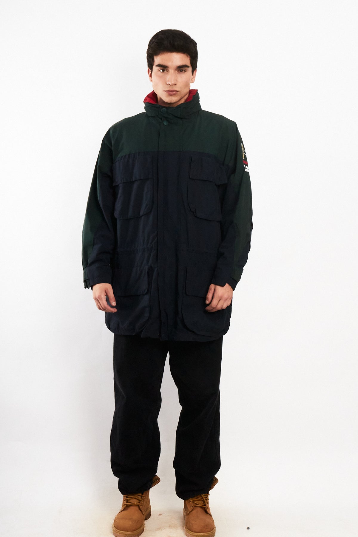 1990 Vintage Nautica Sailing Flag Impermeable Cargo Parka (L/XL)