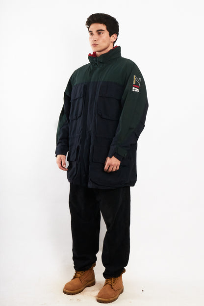 1990 Vintage Nautica Sailing Flag Impermeable Cargo Parka (L/XL)