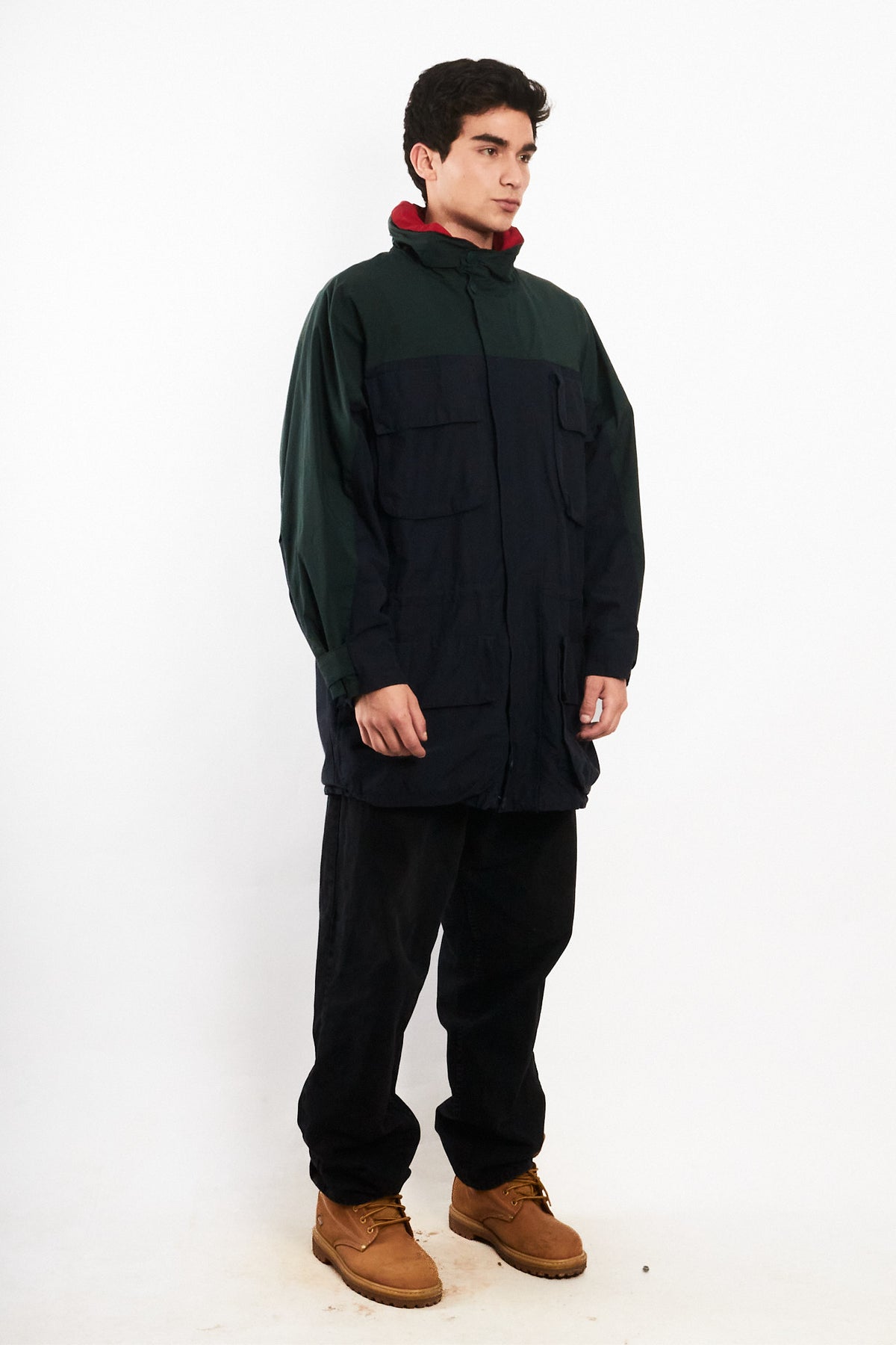 1990 Vintage Nautica Sailing Flag Impermeable Cargo Parka (L/XL)