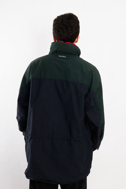 1990 Vintage Nautica Sailing Flag Impermeable Cargo Parka (L/XL)