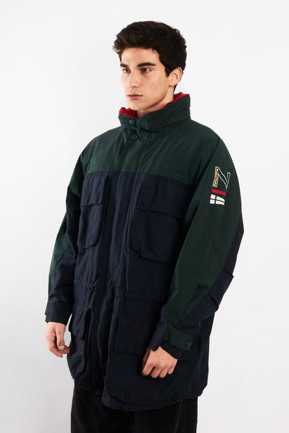 1990 Vintage Nautica Sailing Flag Impermeable Cargo Parka (L/XL)