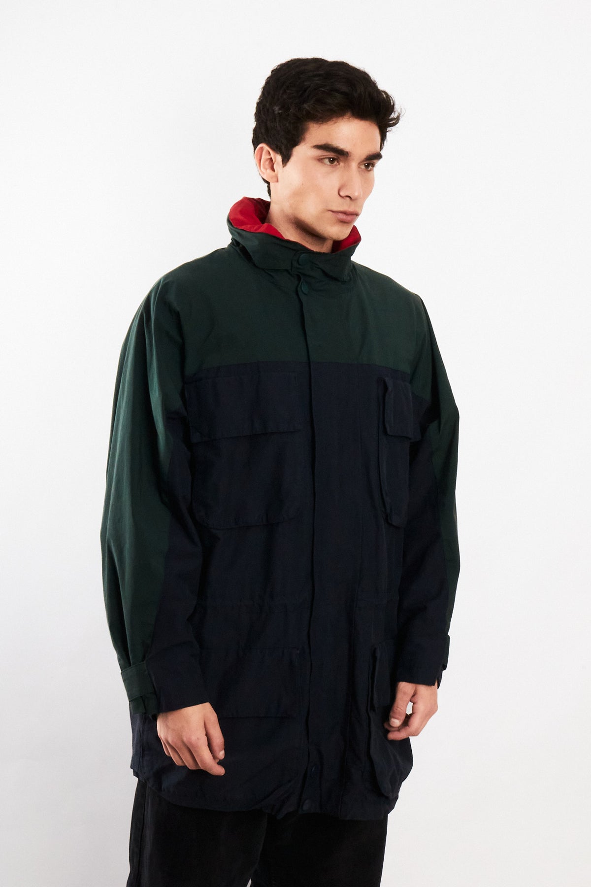 1990 Vintage Nautica Sailing Flag Impermeable Cargo Parka (L/XL)