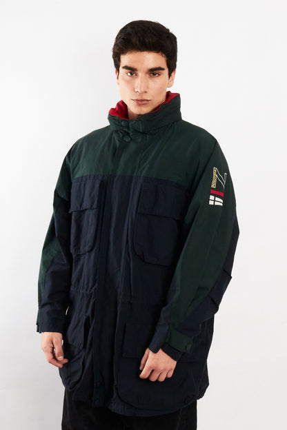 1990 Vintage Nautica Sailing Flag Impermeable Cargo Parka (L/XL)