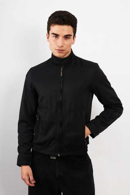 2000 Vintage Night Blue Impermeable Bomber Jacket (S)