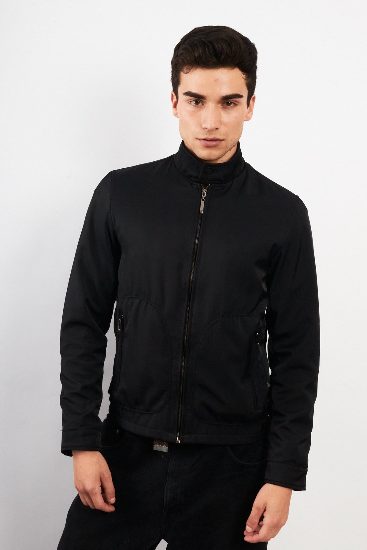2000 Vintage Night Blue Impermeable Bomber Jacket (S)