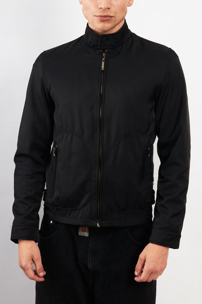 2000 Vintage Night Blue Impermeable Bomber Jacket (S)