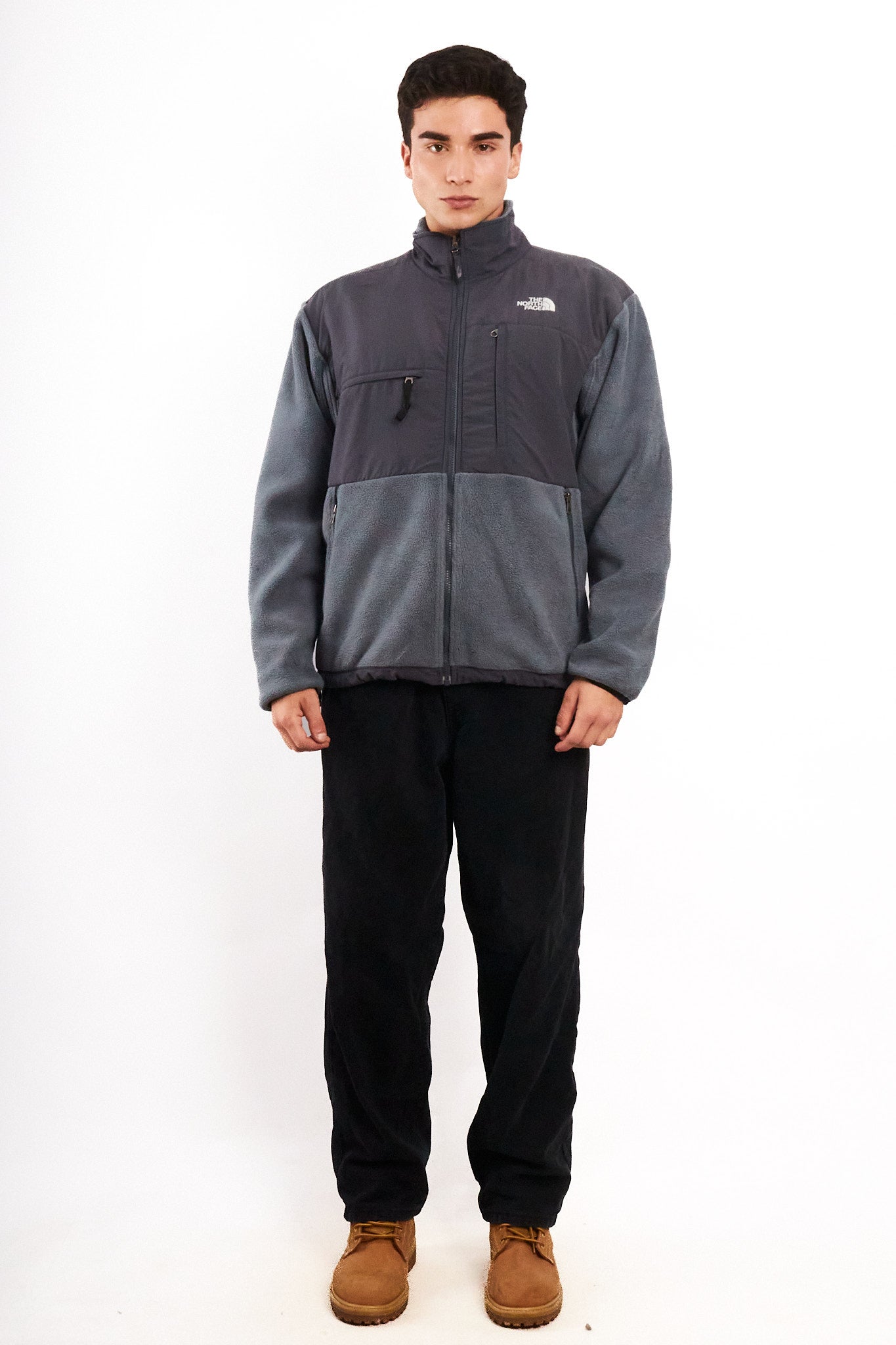 2000 Vintage North Face Retro Gray Denali Jacket (M)