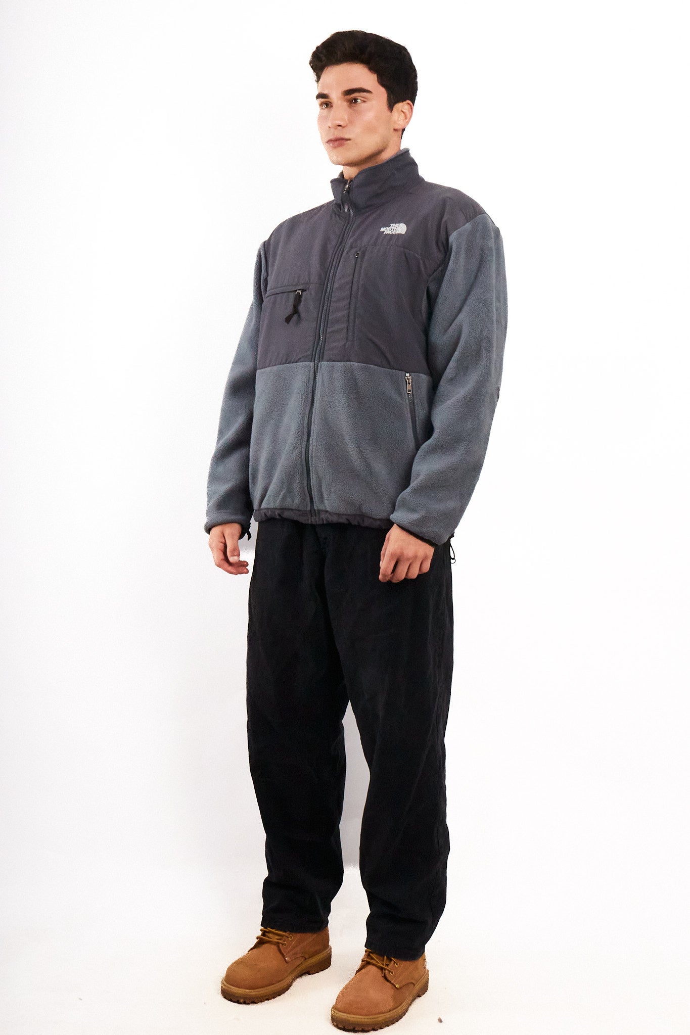 2000 Vintage North Face Retro Gray Denali Jacket (M)