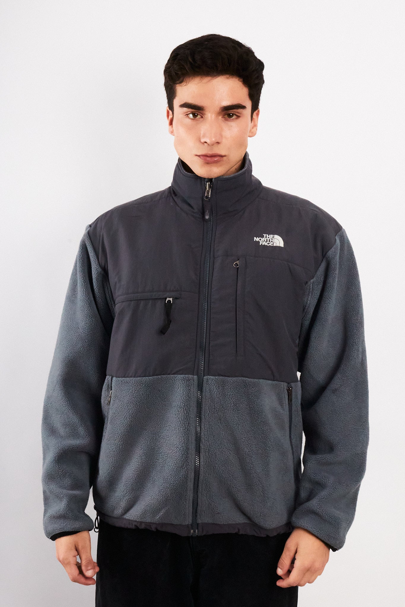 2000 Vintage North Face Retro Gray Denali Jacket (M)