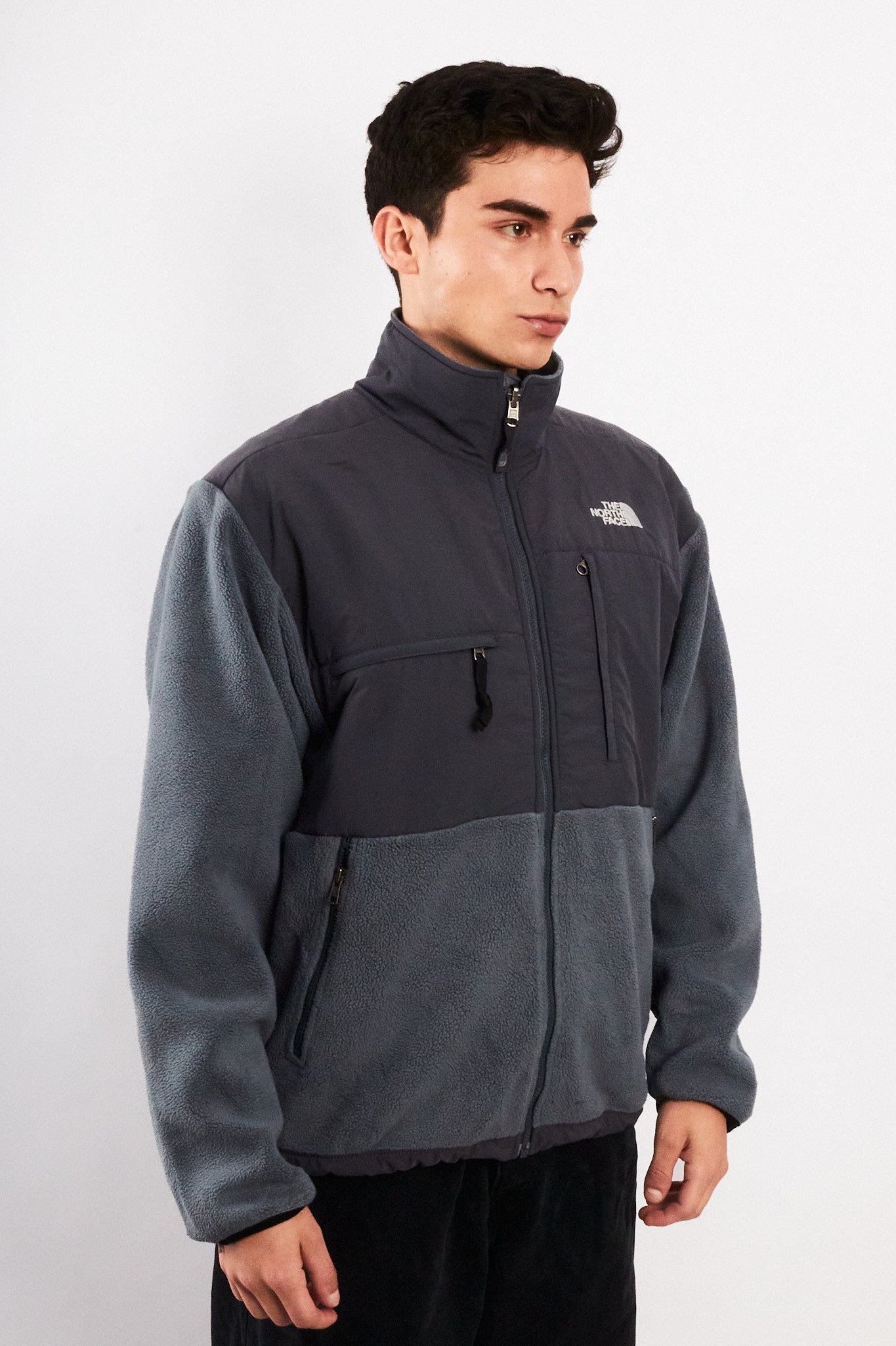 2000 Vintage North Face Retro Gray Denali Jacket (M)