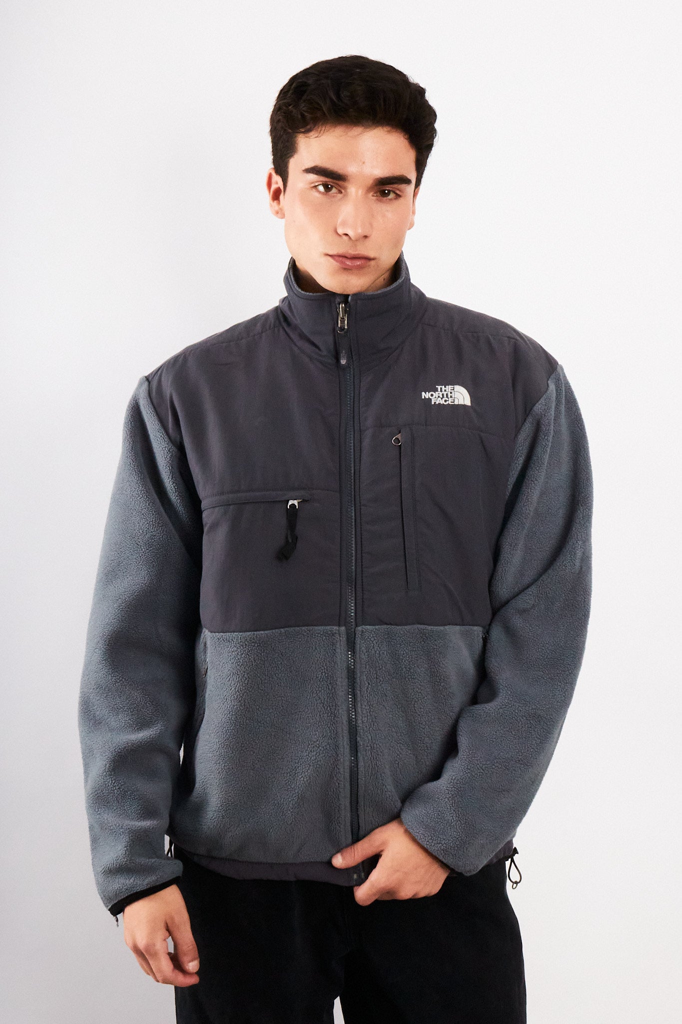 2000 Vintage North Face Retro Gray Denali Jacket (M)