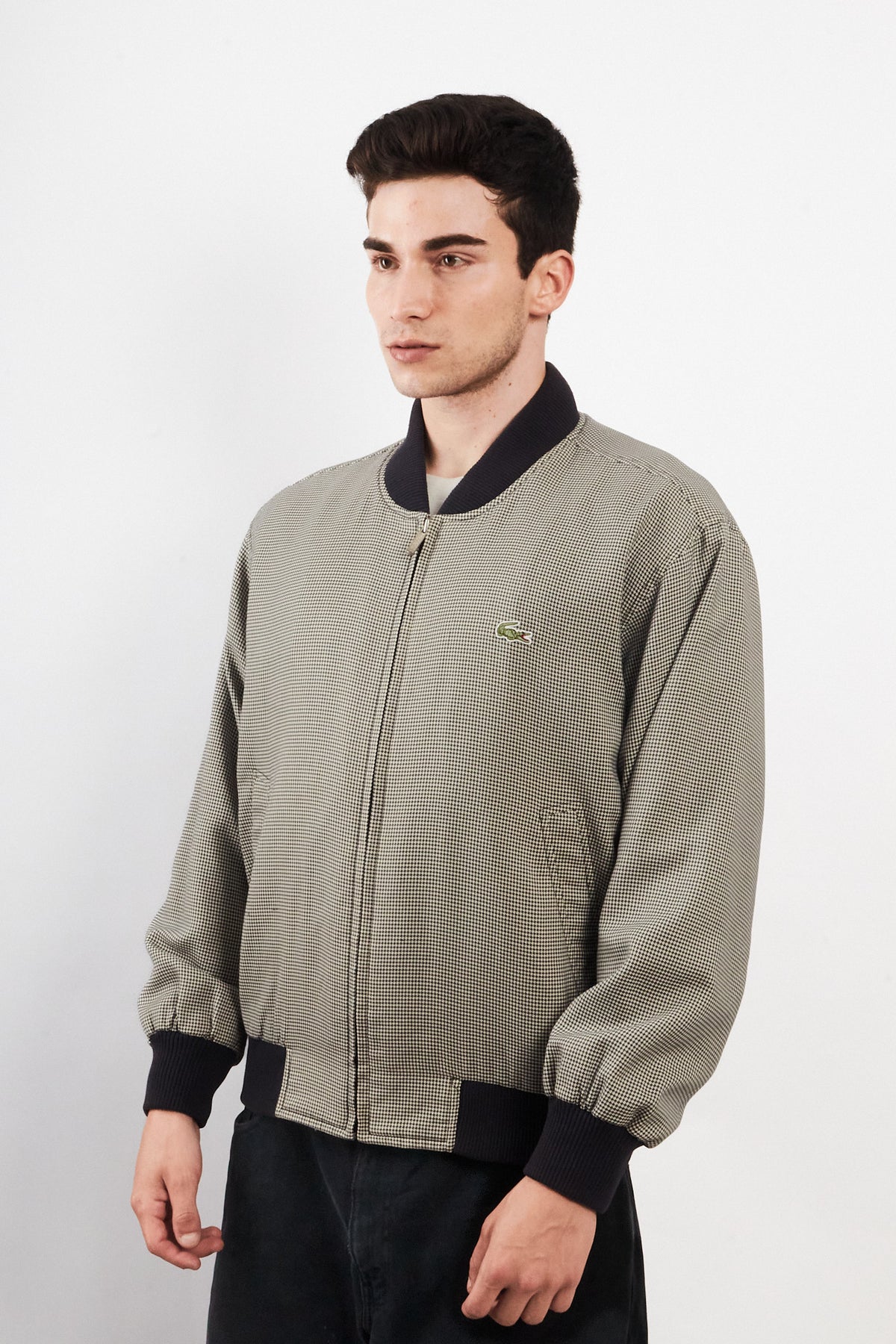 2000 Vintage Lacoste Plaid  Bomber Jacket (M/L)