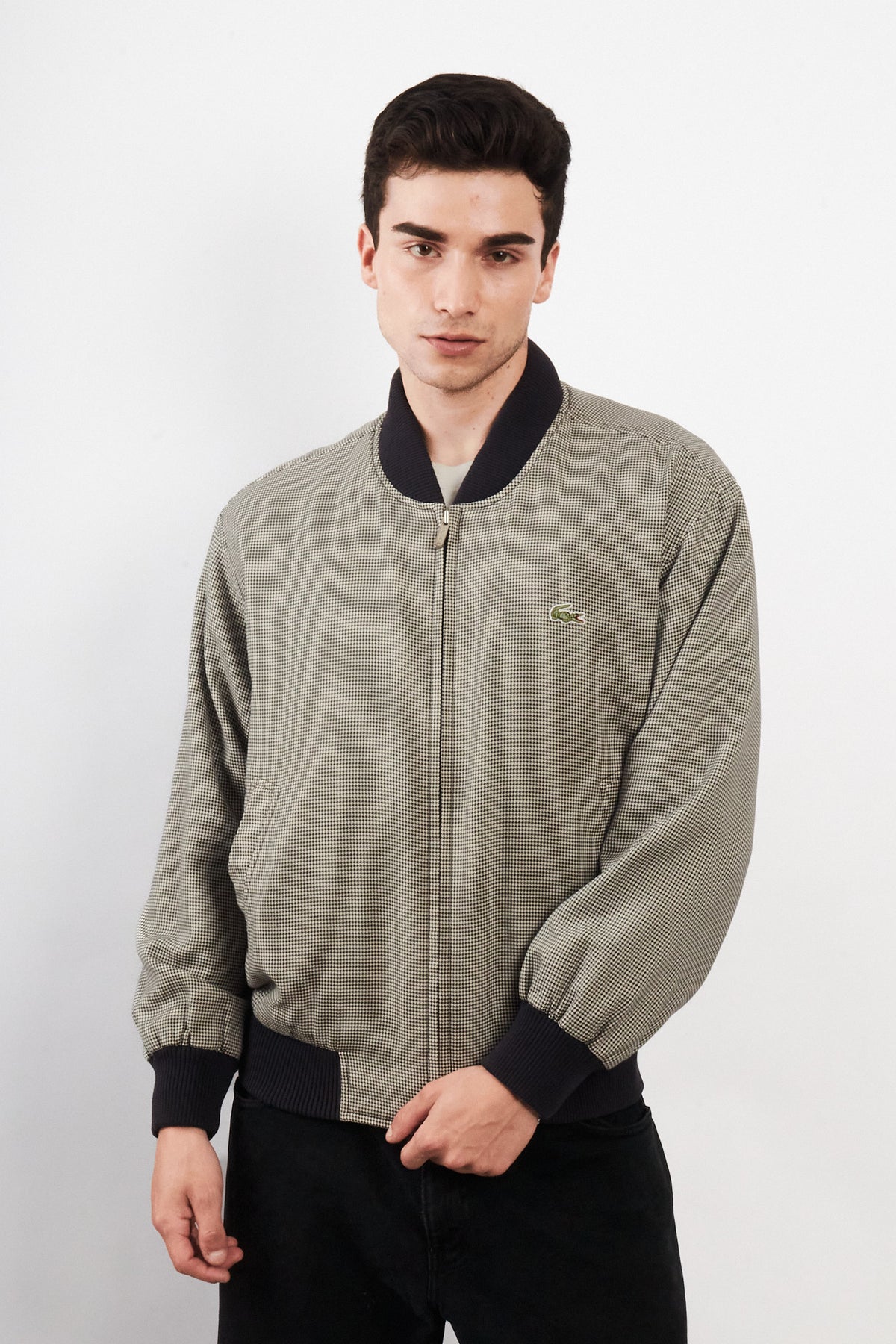 2000 Vintage Lacoste Plaid  Bomber Jacket (M/L)