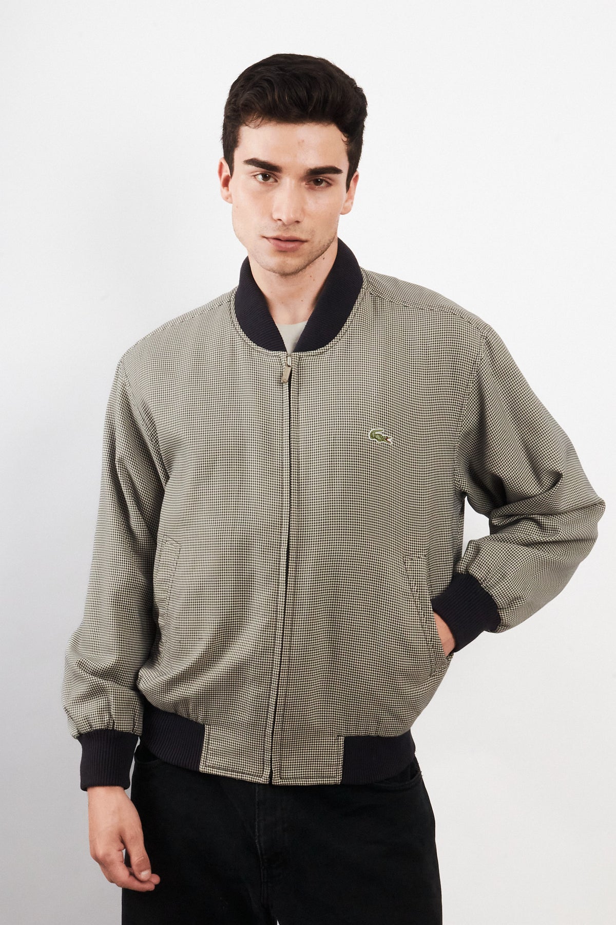 2000 Vintage Lacoste Plaid  Bomber Jacket (M/L)