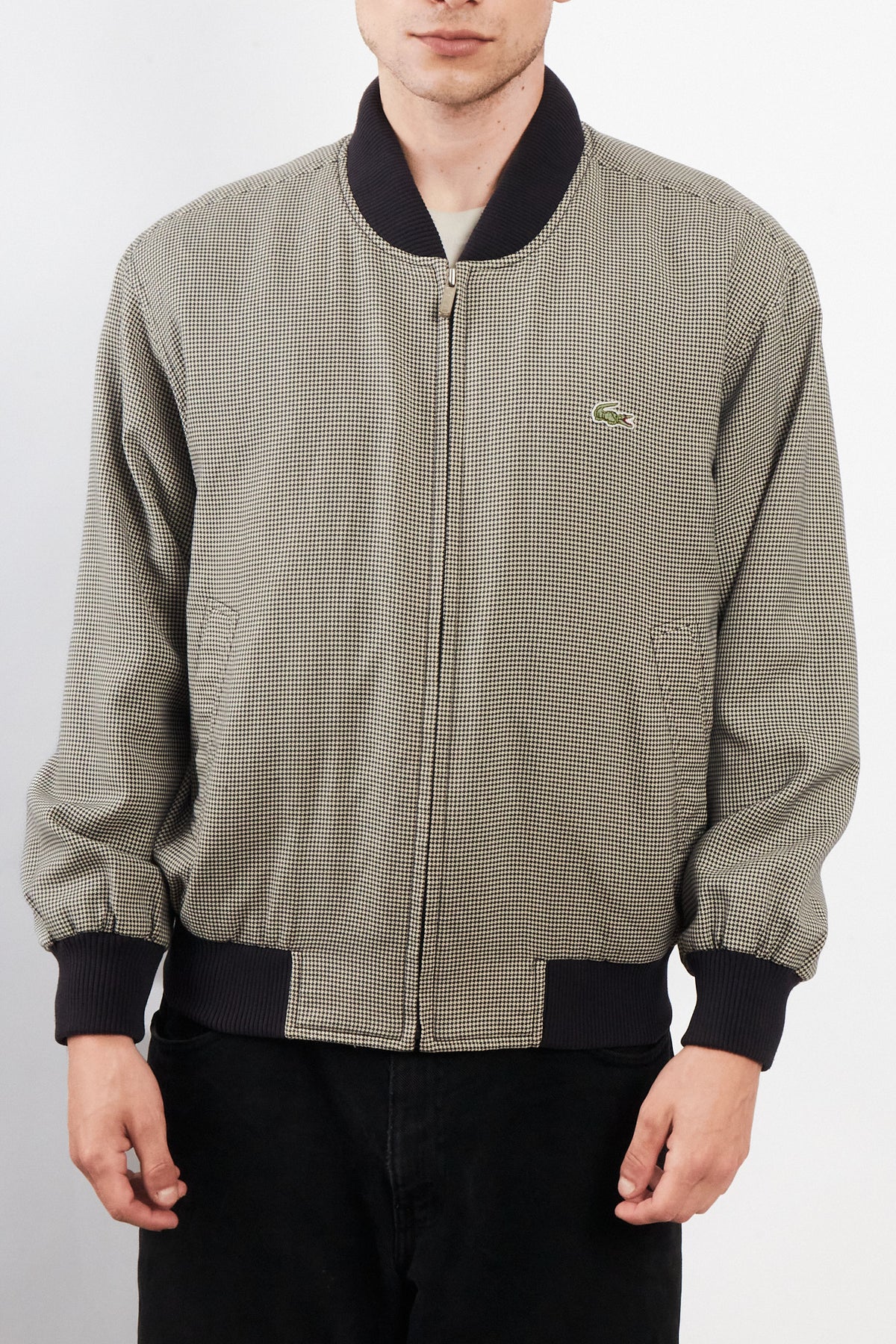 2000 Vintage Lacoste Plaid  Bomber Jacket (M/L)