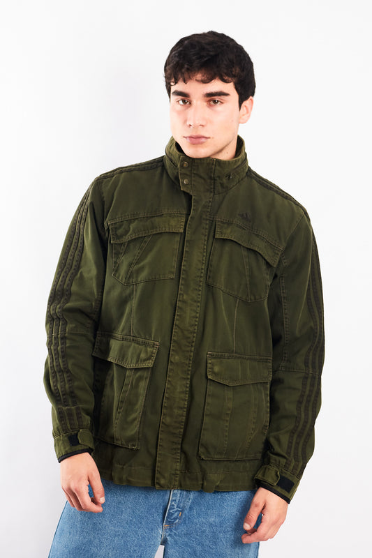 2007 Vintage Adidas Army Green Cargo Jacket (M/L)