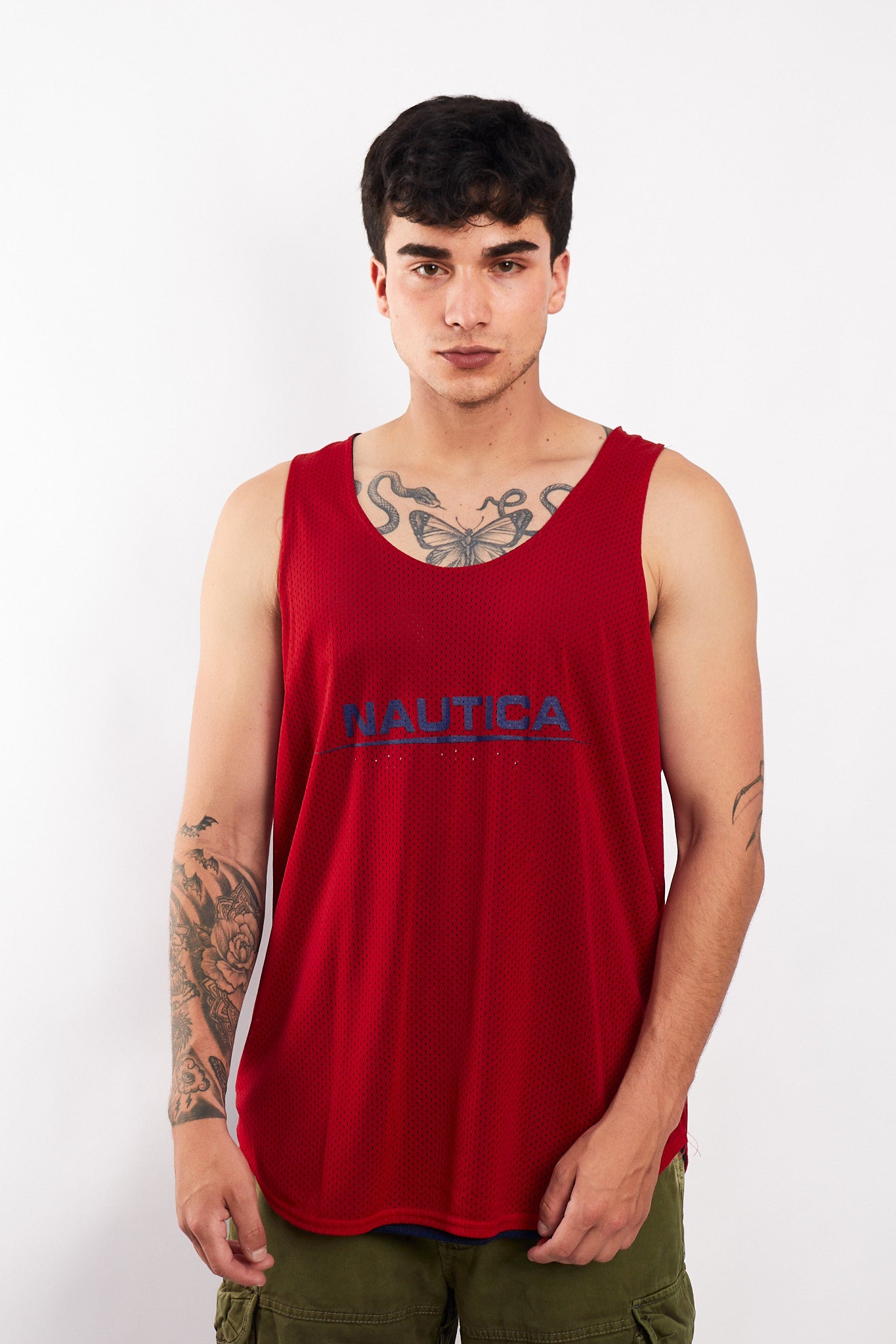 Vintage Nautica Competition Reversible Mesh Tank Top (M/L)