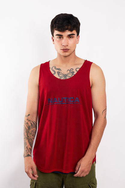 Vintage Nautica Competition Reversible Mesh Tank Top (M/L)