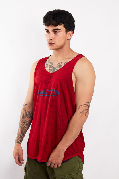 Vintage Nautica Competition Reversible Mesh Tank Top (M/L)