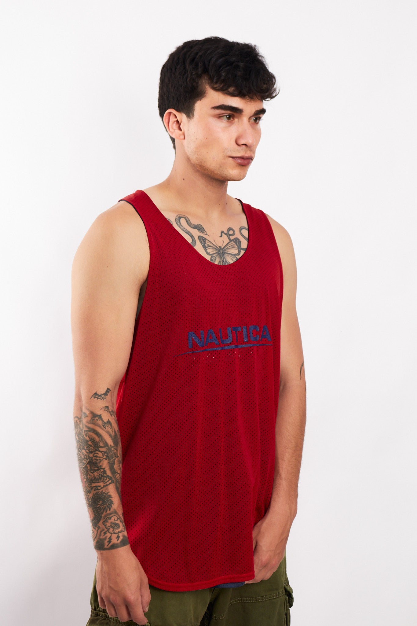 Vintage Nautica Competition Reversible Mesh Tank Top (M/L)