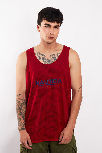 Vintage Nautica Competition Reversible Mesh Tank Top (M/L)